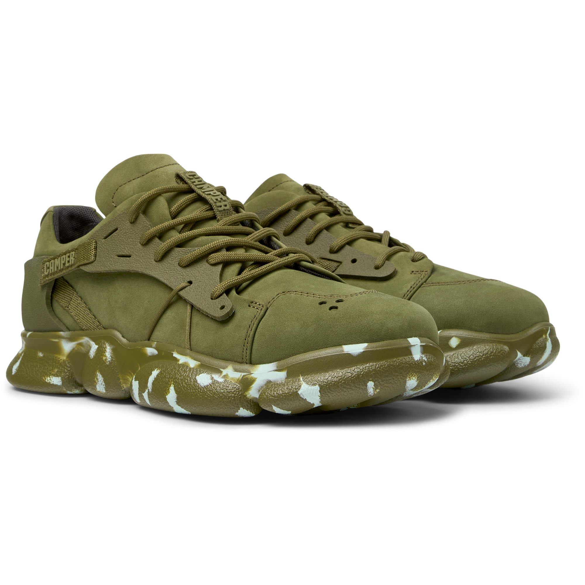 Zapatillas - CAMPER Karst - Verde - Cuero Nubuck