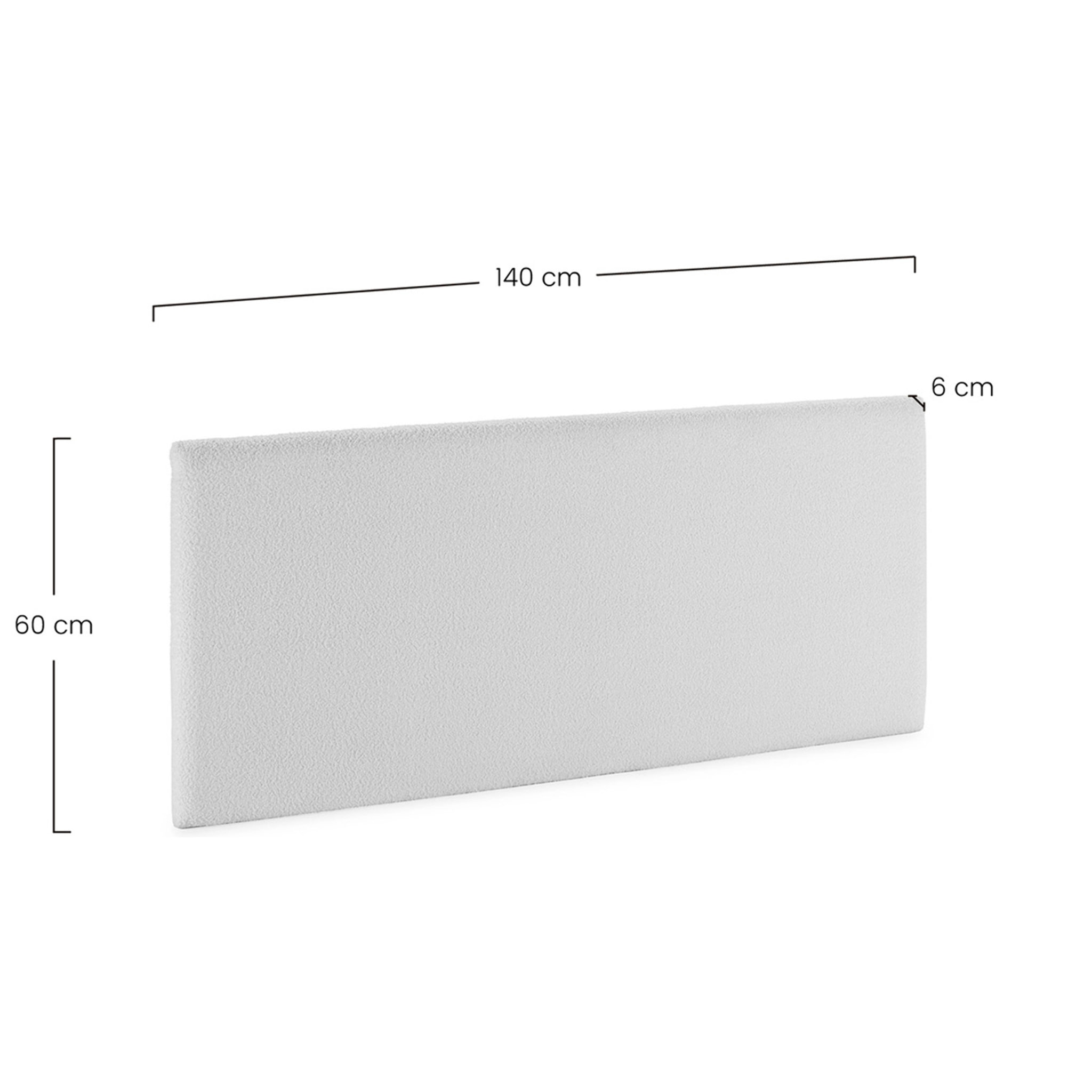 Cabecero Niebla 140x60 cm tela borreguito Beige