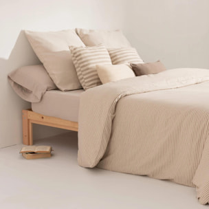 Housse de couette jacquard Jávea Moyen Tabac