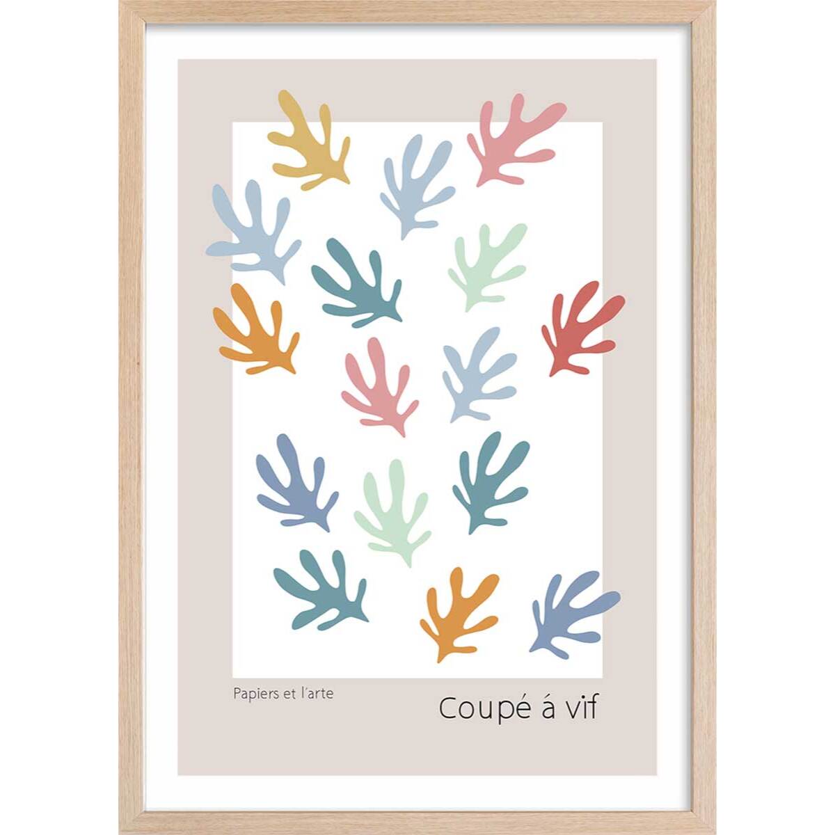 Affiche  papiers et l'arte Affiche + cadre en bois - Chêne