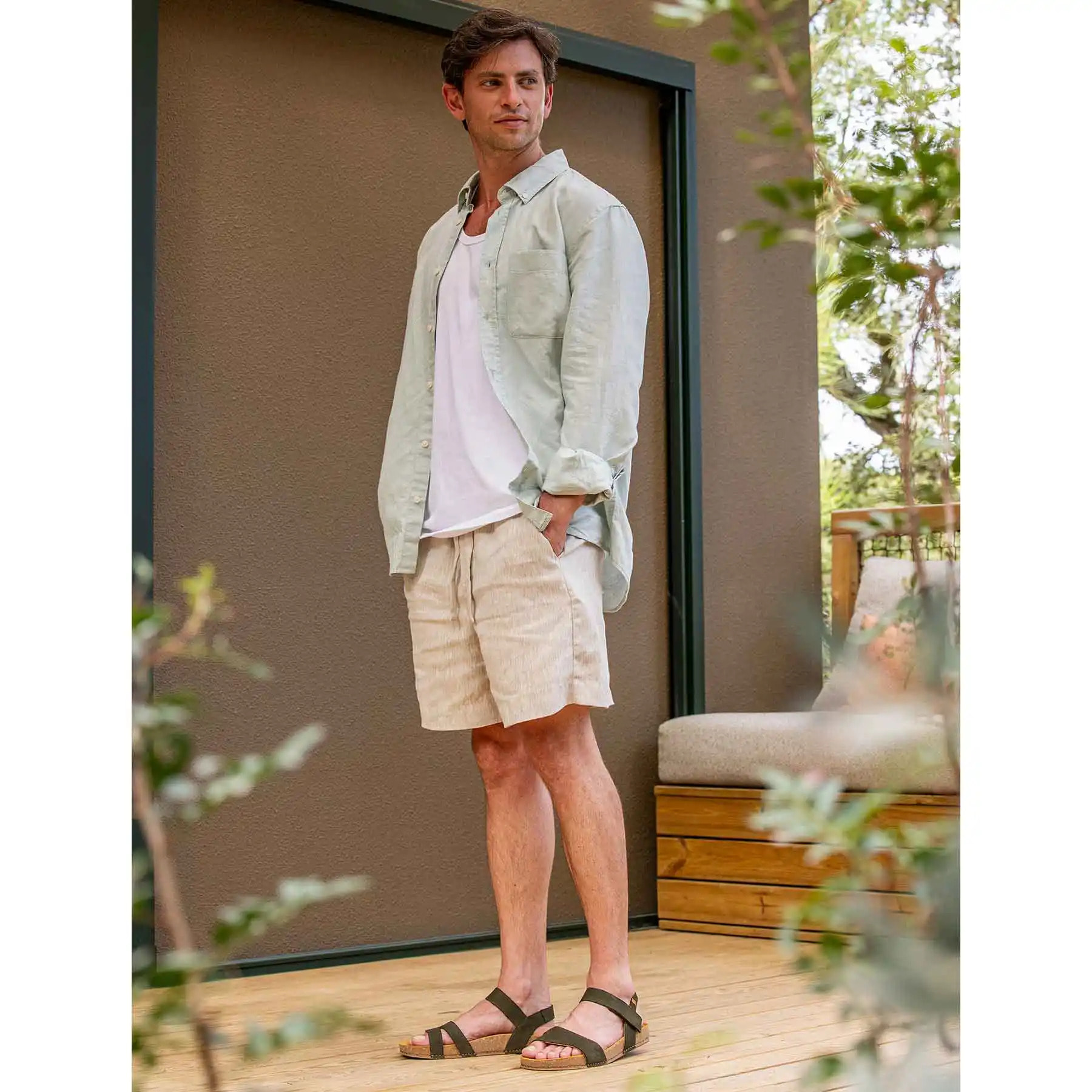 Sandalias N5790 NOBUCK LAVADO MALVA / BALANCE color Malva