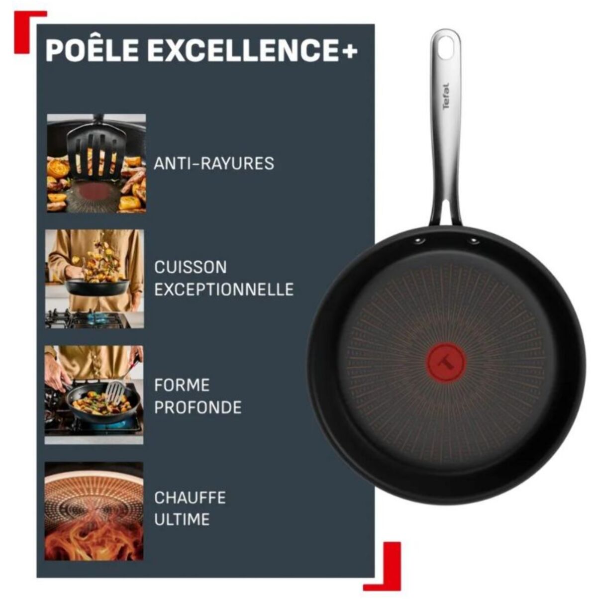 Poêle TEFAL 30 cm Excellence +