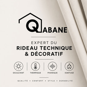 Rideau en velours feutré uni - Blanc