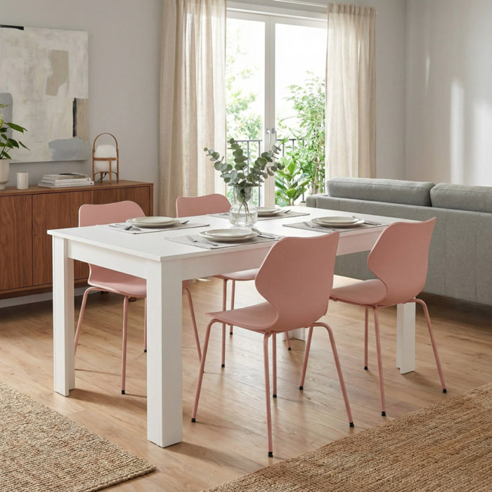 Tavolo estensibile bianco 140-190x90x77 cm - Harper