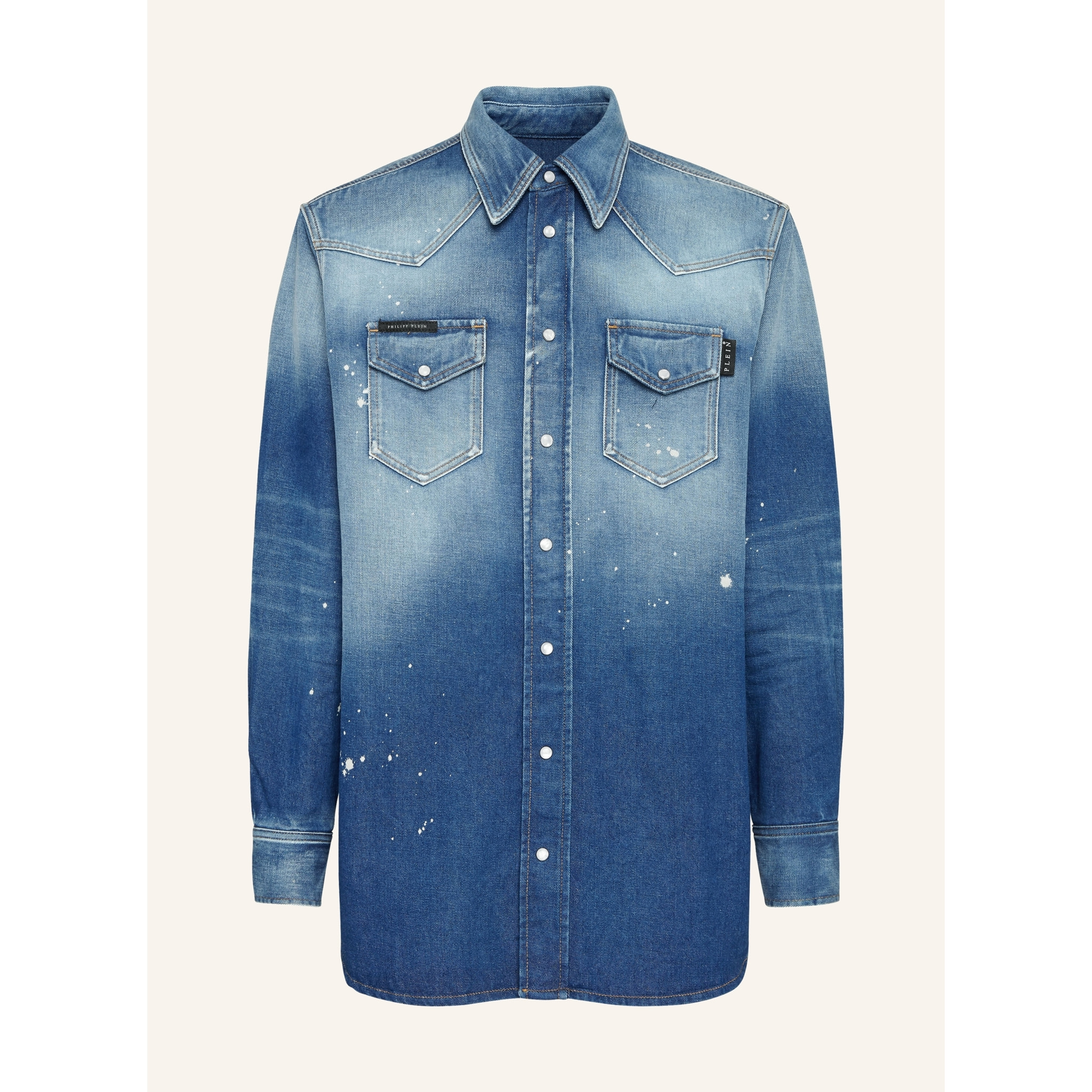 PHILIPP PLEIN Camisa vaquera Ls