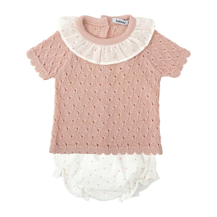 Conjunto Ranita Bebe Niña Punto Esperanza