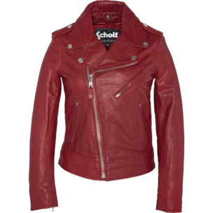 LCW1601D PERFECTO JACKET WITHOUT BELT SCHOTT NYC RED