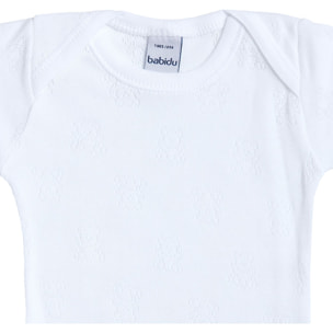 Body bebé manga corta calado ositos