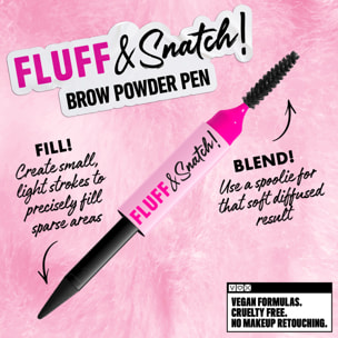 NYX Professional Makeup Fluff & Snatch Crayon Sourcil Précision Effet Poudré BLACK