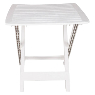 Tavolo pieghevole in polipropilene, 72 x 80 x 70, Bianco
