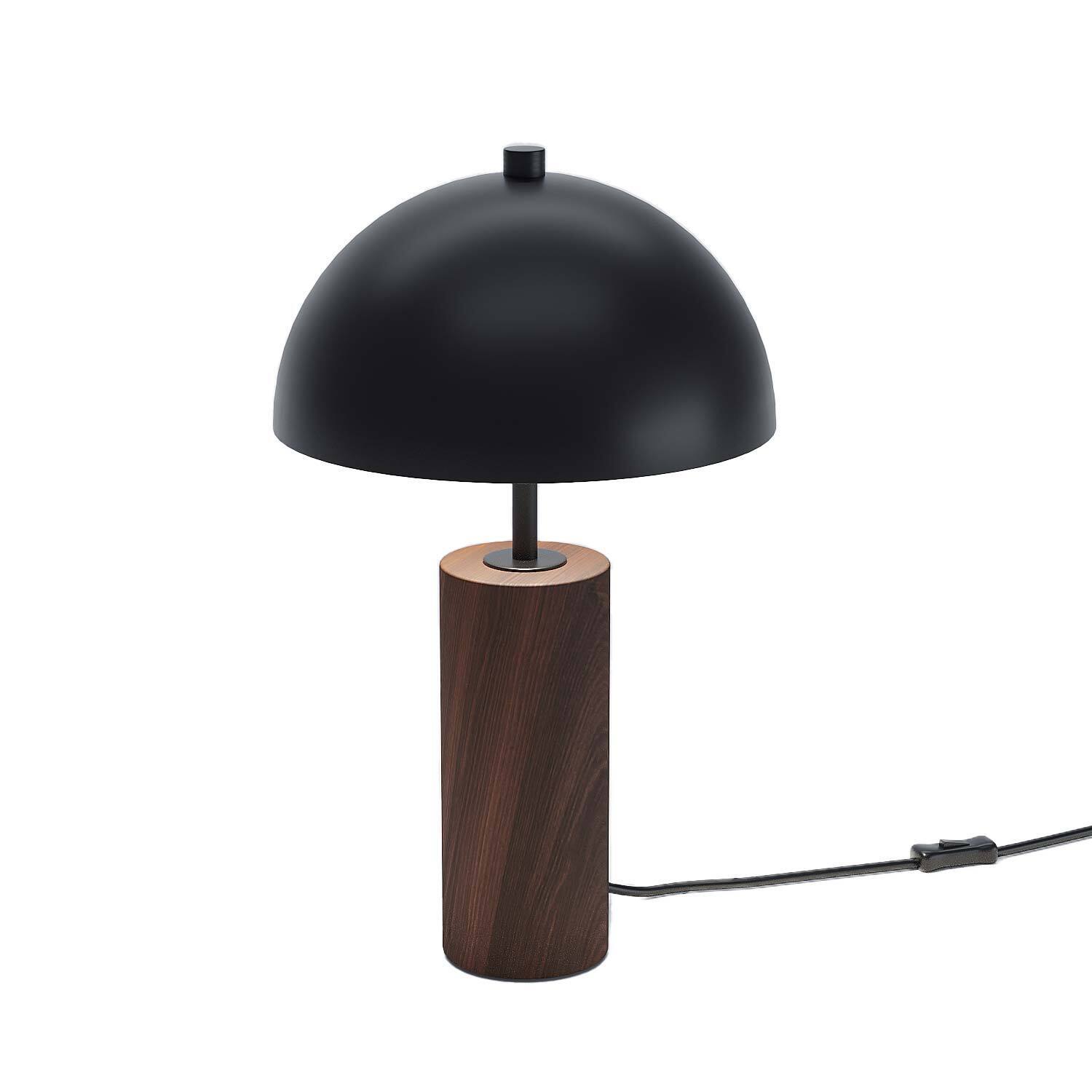 Lampe à poser en bois et métal