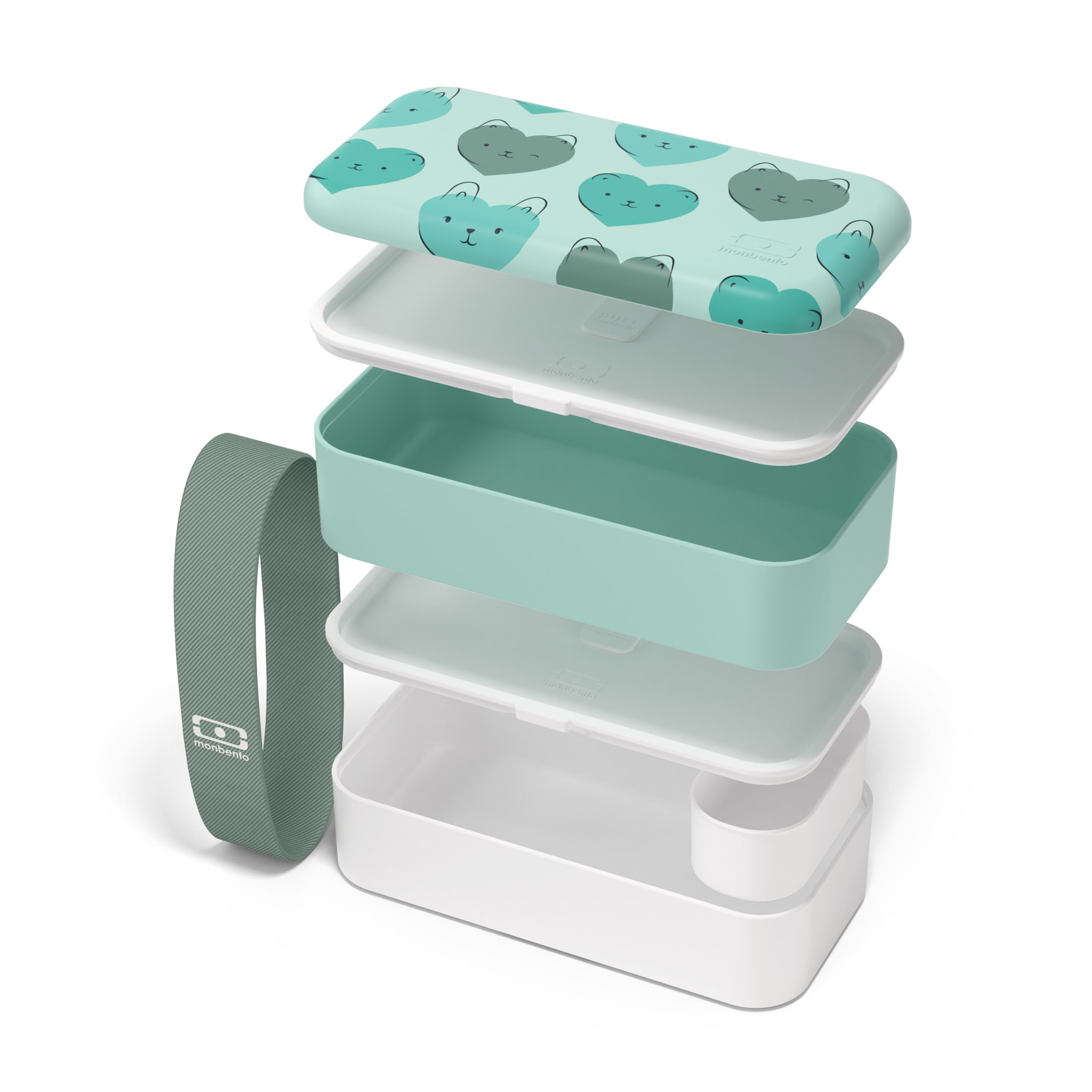 Lunch box 2 compartiments Original 1L Made in France vert So Cute