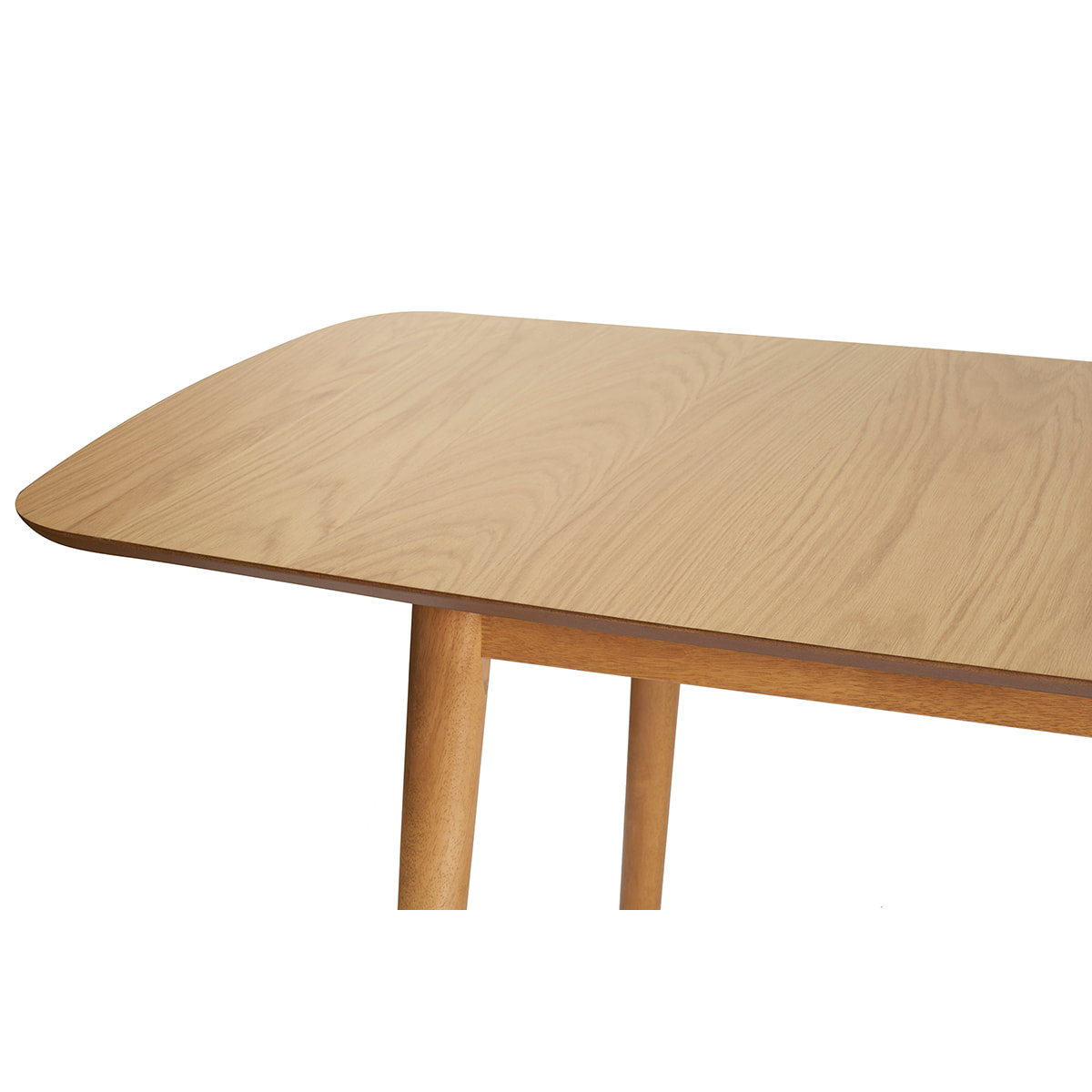 Table extensible rallonges intégrées rectangulaire en bois clair chêne L180-220 cm EGO