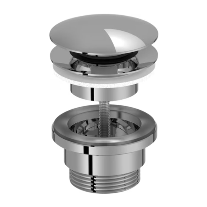 Bonde de vidage clic-clac pour lavabo et vasque chrome