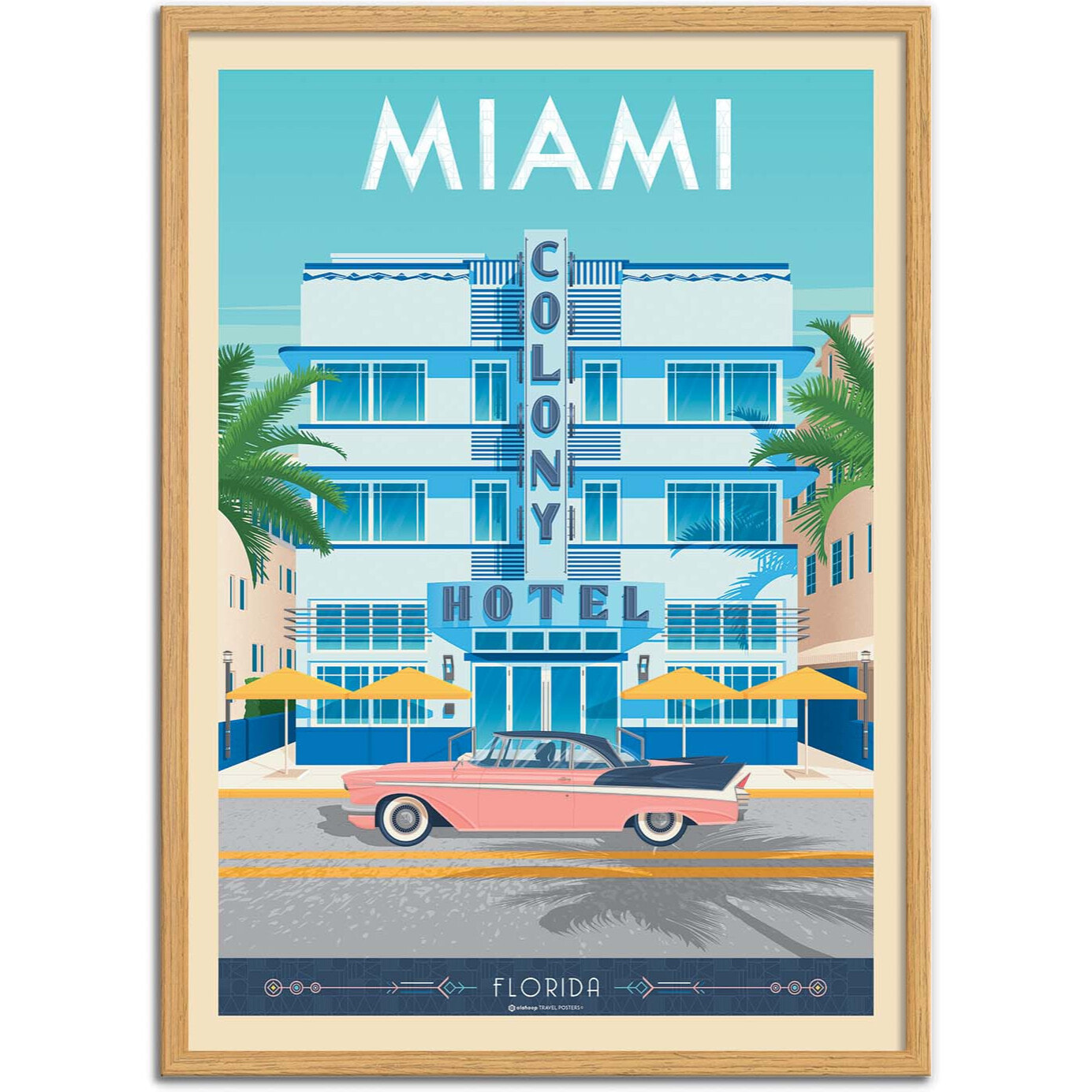 Affiche - Miami Colony Hotel - Olahoop Travel Posters