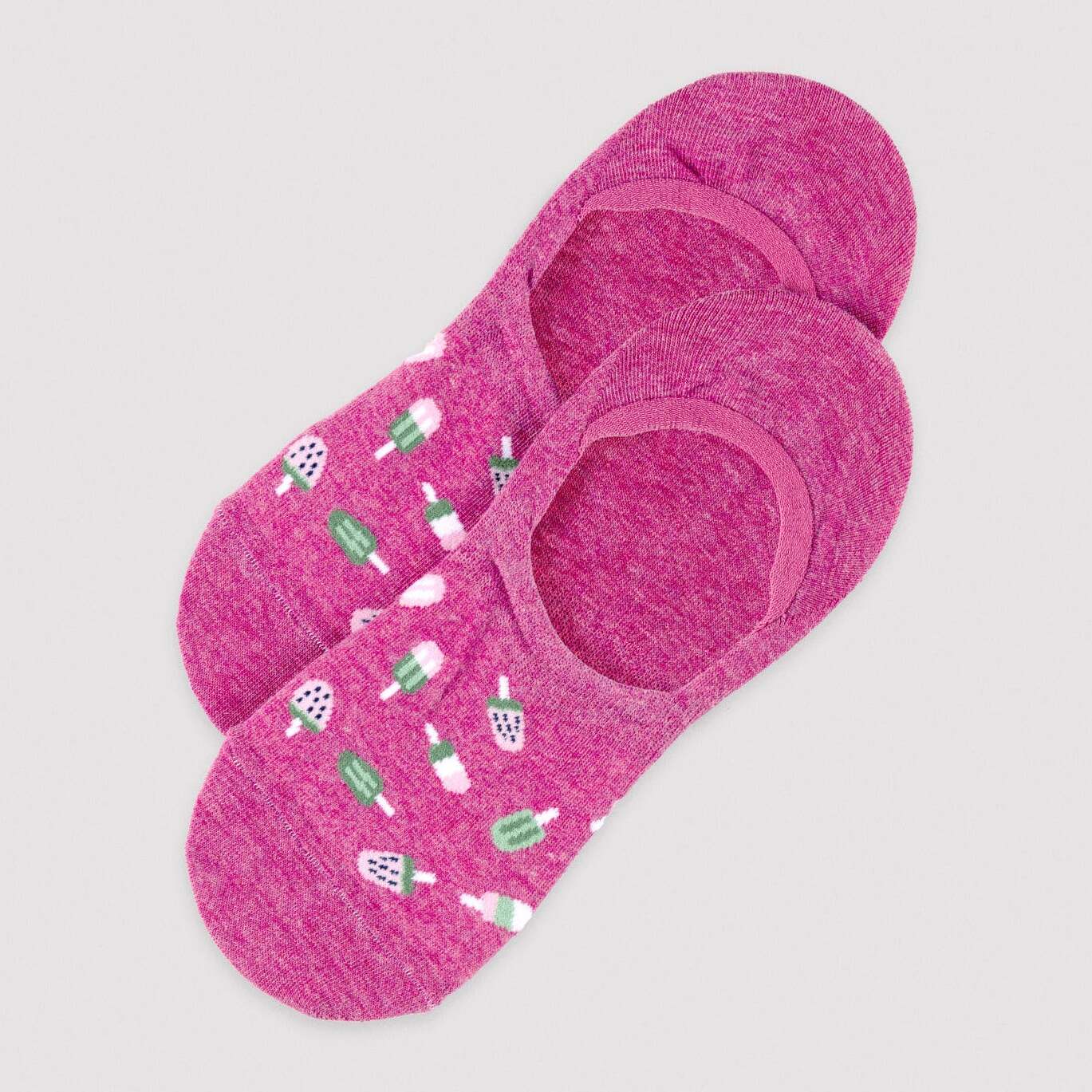 Confezione da 4 calzini estivi rosa stampati