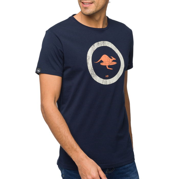 T-shirt in cotone 150 gr Hot Buttered Kailua Colore Blu Navy