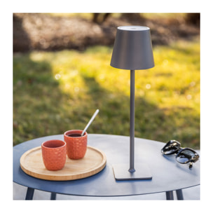 Lampe à poser tactile et rechargeable - Gris anthracite - ALIKI