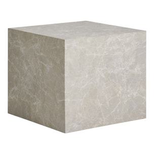 Tavolini da Caffè Prague Effetto Marmo Beige — Set di 2, Ø40×36 e Ø50×40 cm