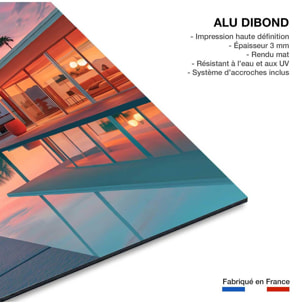 Tableau architecture maison avec piscine sur los angeles  Tableau alu Dibond