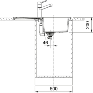 SIRIUS - 2.0 S2D 611-78 Tectonite® Evier à encastrer Blanc