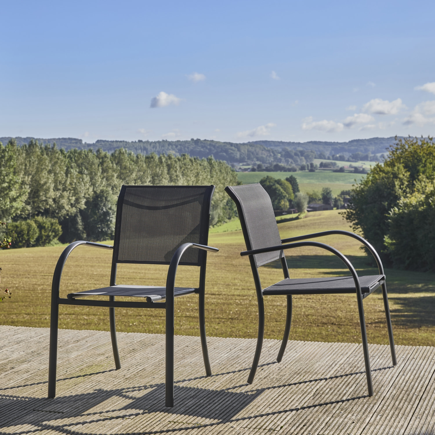 Fauteuil de jardin aluminium (lot de 2) AMARA