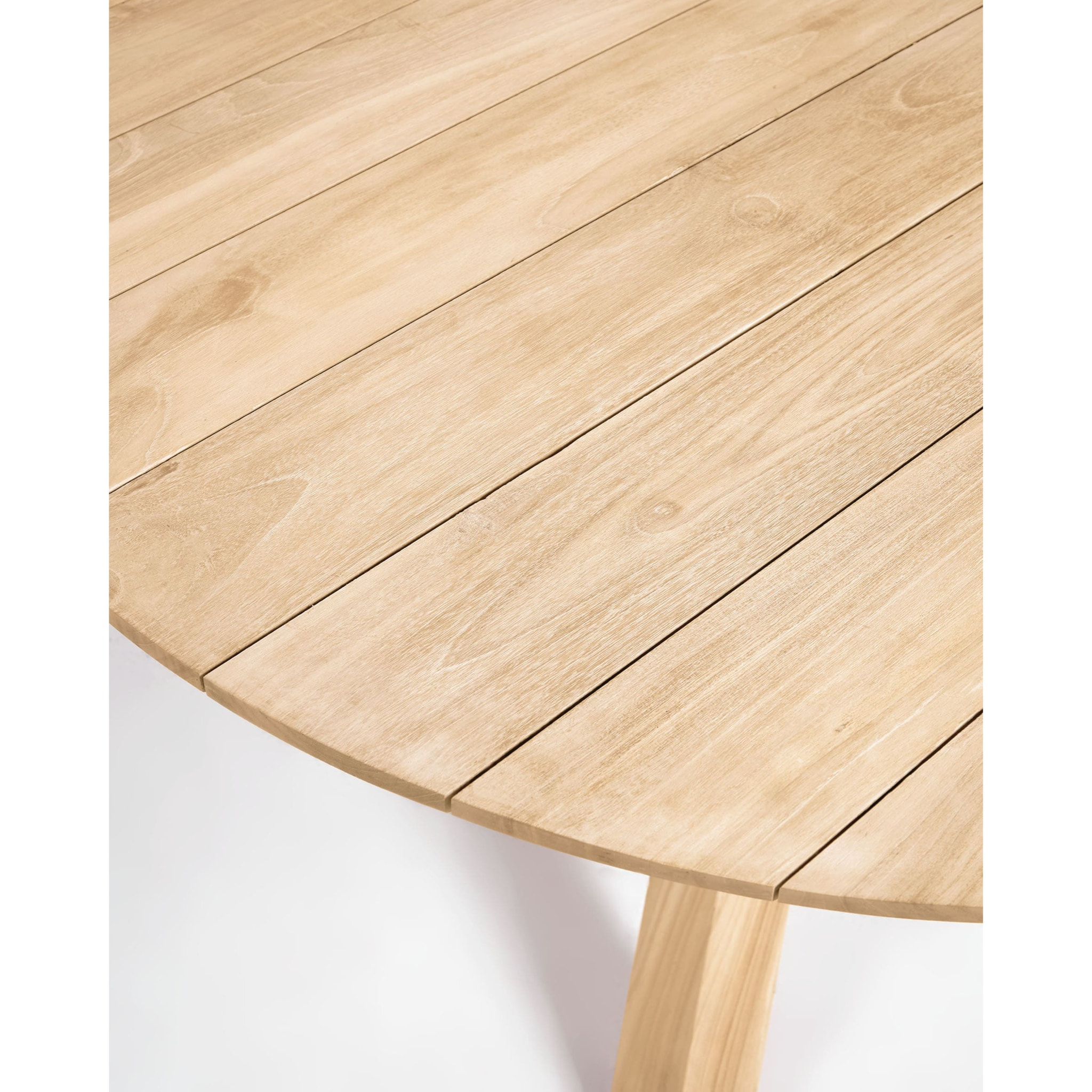 Kave Home - Tavolo rotondo da esterno Teresinha in legno massello di teak Ø 150 cm