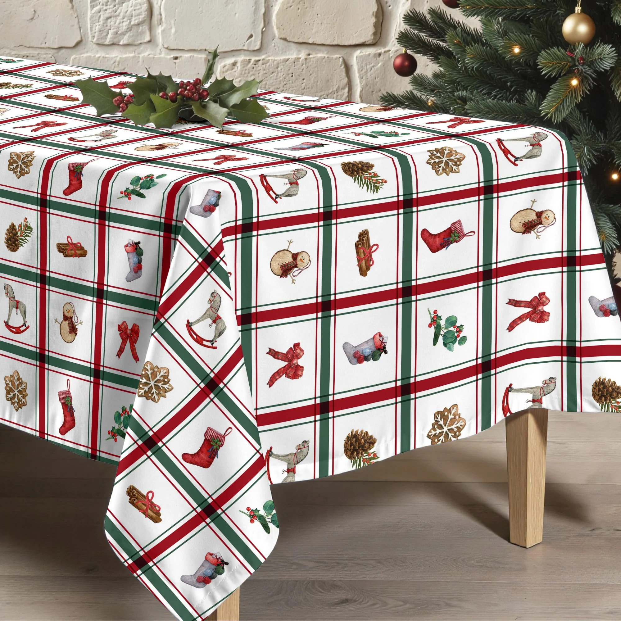 Nappe en résine Anti-tâches Scottish Christmas 1