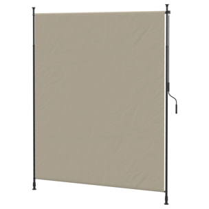 Toldo Vertical Exterior 200x305 cm, Pantalla de Privacidad Enrollable, Toldo Lateral Ajustable con Manivela, Protección UV 40+ e Impermeable, Sin Taladro, para Balcón, Jardín, Arena