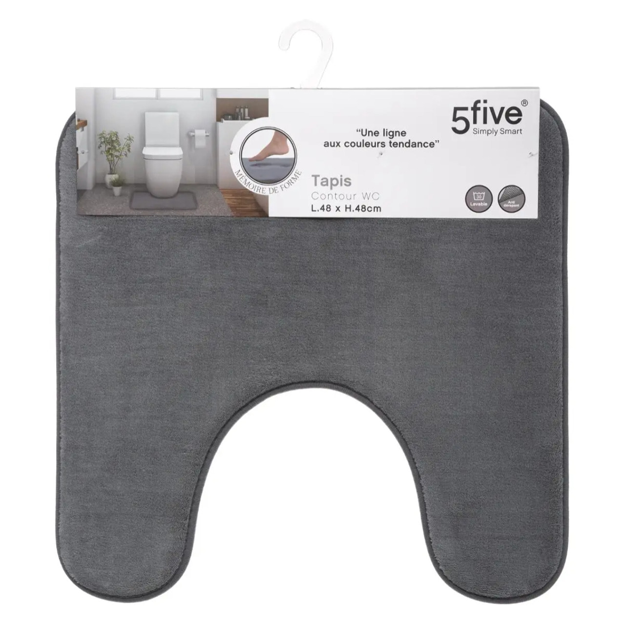 Tapis contour WC Gris Colorama