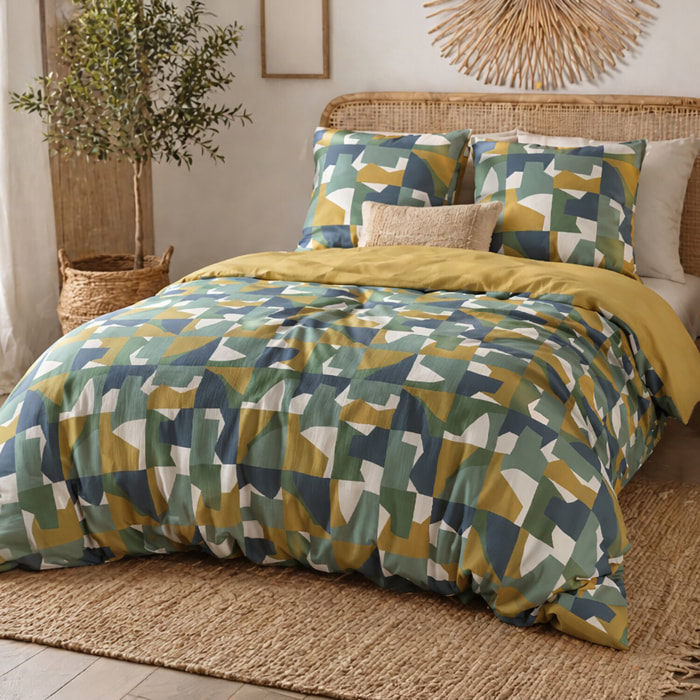 Parure Housse De Couette 3pcs 100% Coton 57 Fils MARIUS