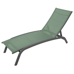 Transat "Bonao" vert olive & graphite 2 roues en aluminium traité époxy