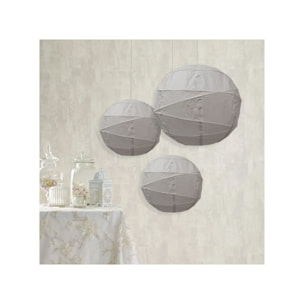 Lot de 4 lampions rond en papier D40 cm - LAMPY