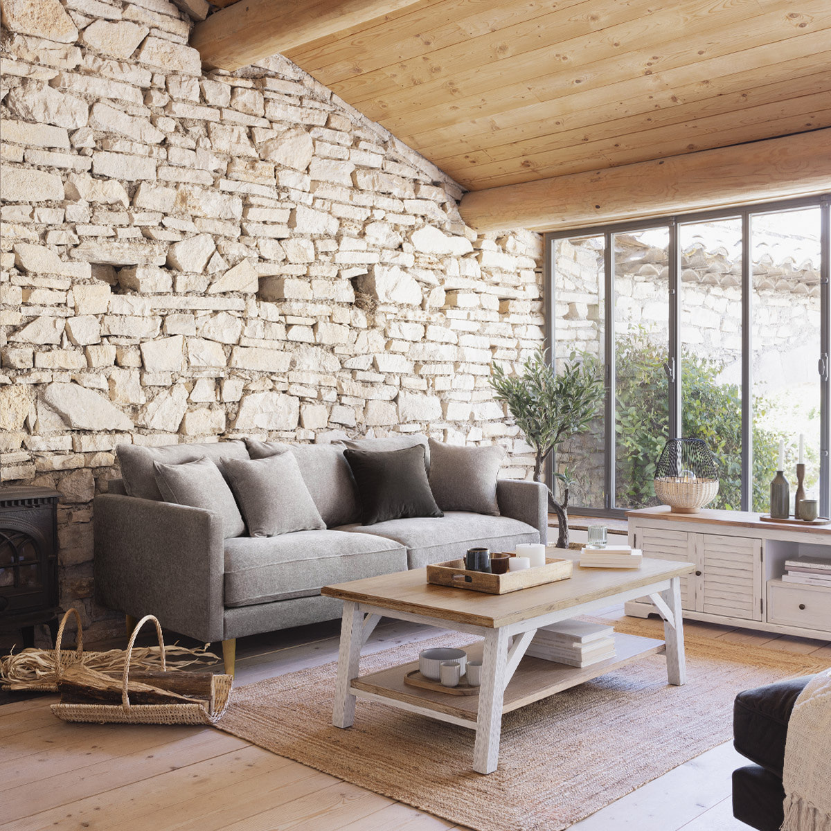 Canapé "Candice" 3 places 194x96cm beige