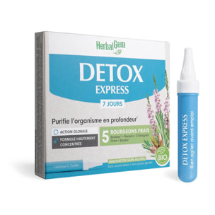 Herbalgem- Détox express - Monodoses - Bio - 7 x 10 ml