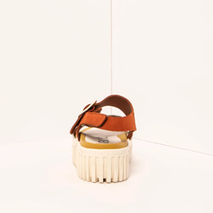 Sandalia de cuña 1578 MULTI D.ORANGE-CREAM/BRIGHTON color D.orange-cream