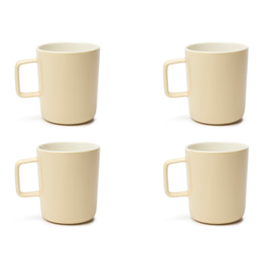Set 4 Mug Excelsa – Nordic Trendy, Porcellana Beige
