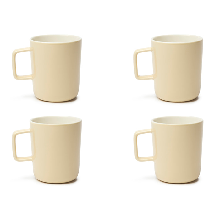 Set 4 Mug Excelsa – Nordic Trendy, Porcellana Beige