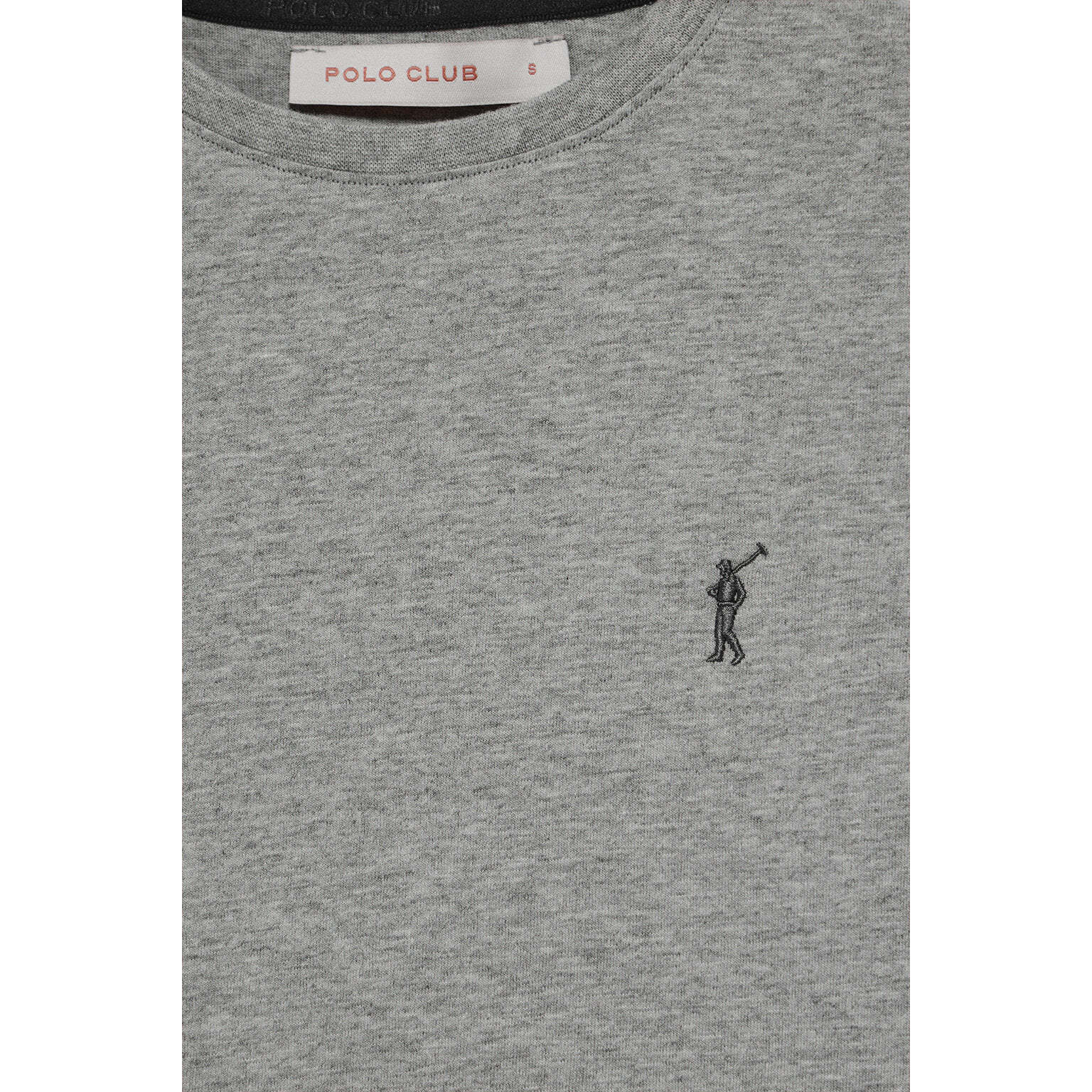 Maglietta grigio vigorè a girocollo e ricamo Rigby Go