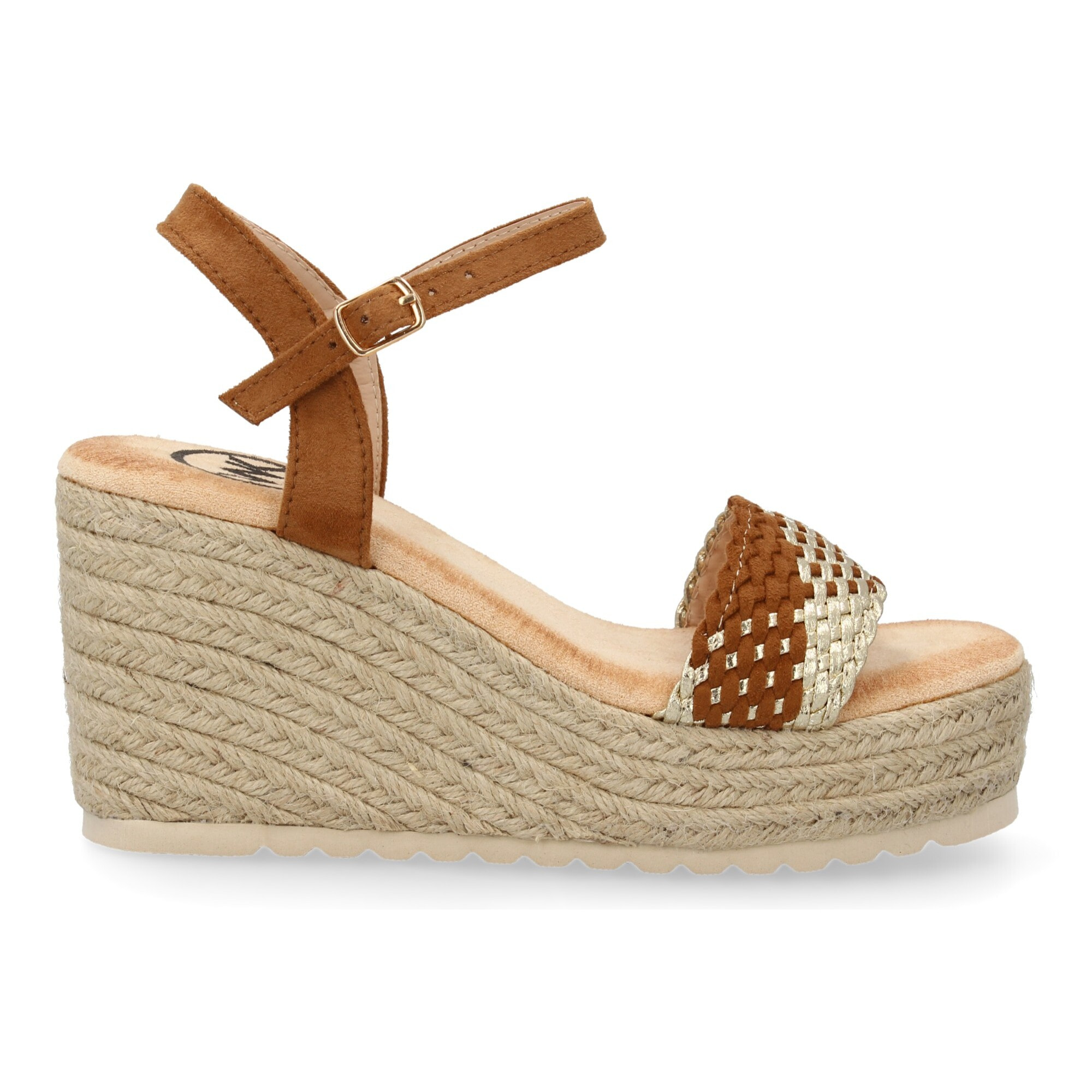 Sandalias de cuña de yute para mujer, comodas y elegantes, diseño moderno.