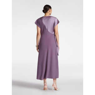 Elena Mirò - Vestido largo con nudo lateral - Violeta