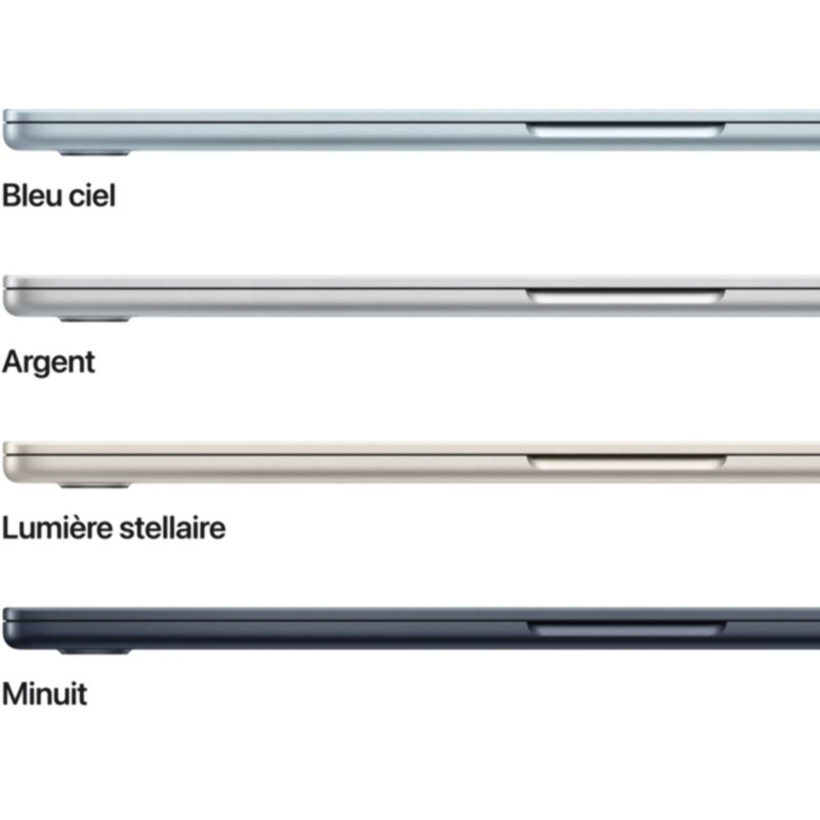 Ordinateur Apple MACBOOK Air 15" Puce M4 CPU 10 / GPU 10 coeurs Mémoire RAM 24Go Stockage 512Go SSD Retina Argent