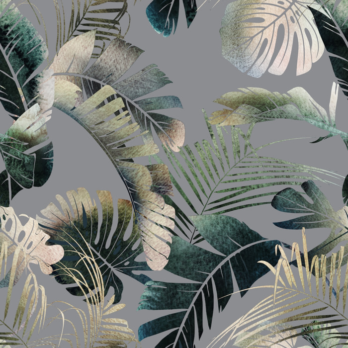 TRAPUNTA INVERNALE VELLUTO LETTO MATRIMONIALE DIS.FOGLIE GRIGIO 350 GR/MQ MADE IN ITALY