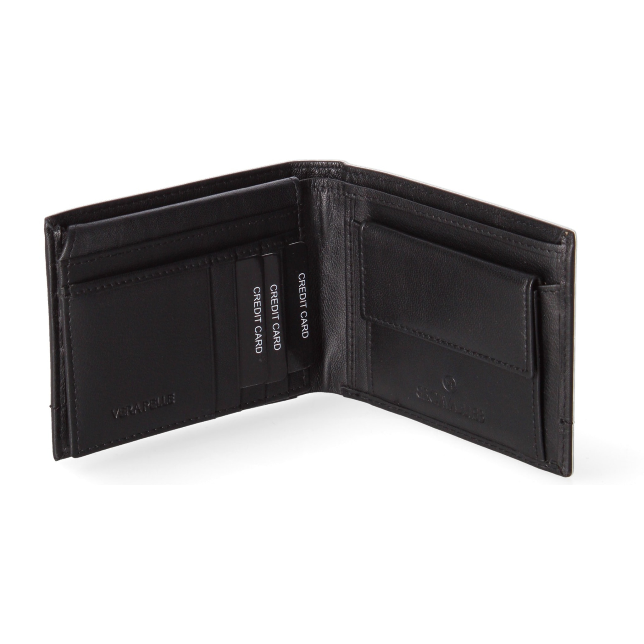 Portafoglio uomo in vera pelle - Modello False - Casual - 12.5 x 10.0 x 2.0 cm