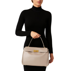 Borsa a mano da donna Made in Italy - Modello Lyria Pro - 100% pelle - 34.0 x 25.0 x 12.0 cm