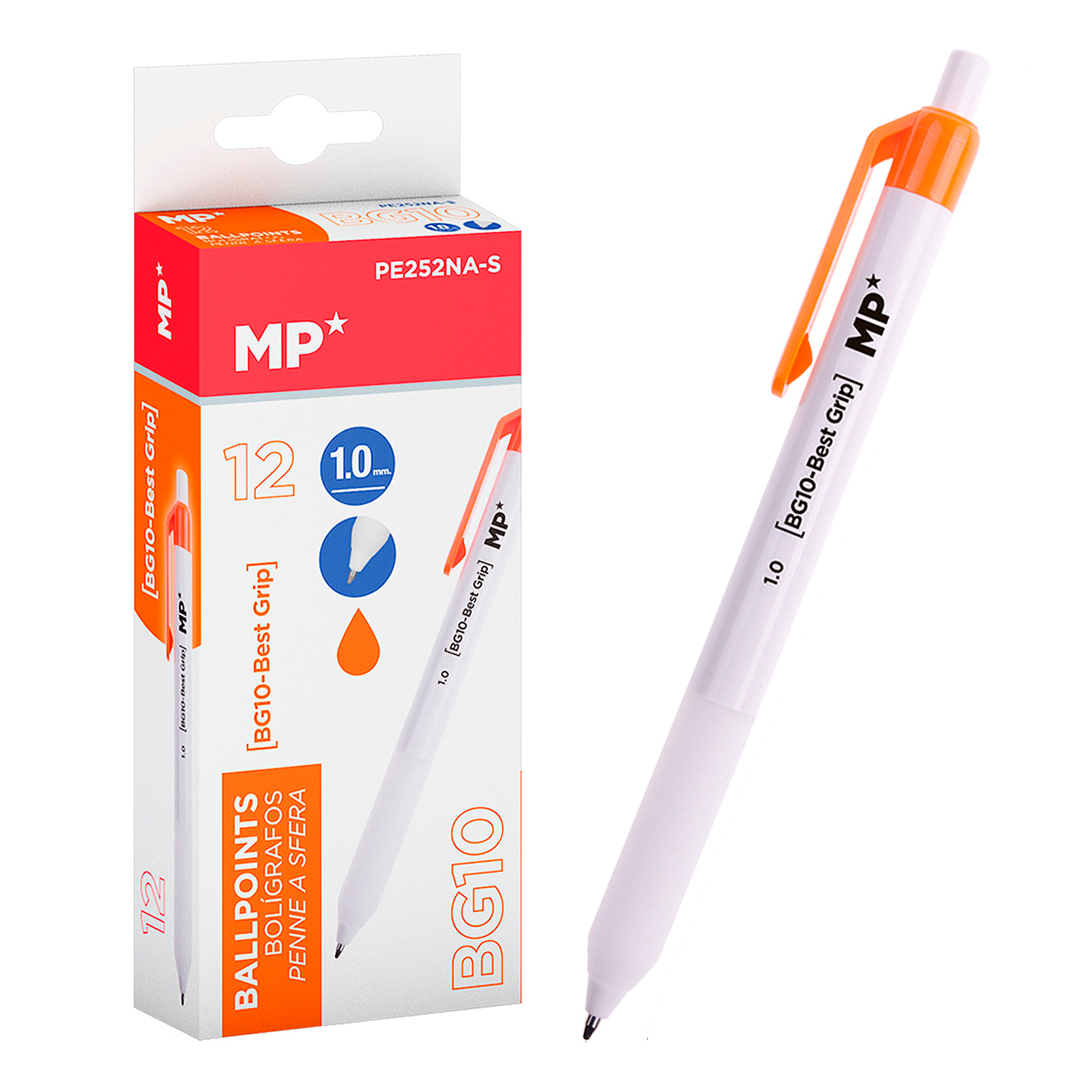 PACK 12 PENNE 1.0 mm ARANCIONE