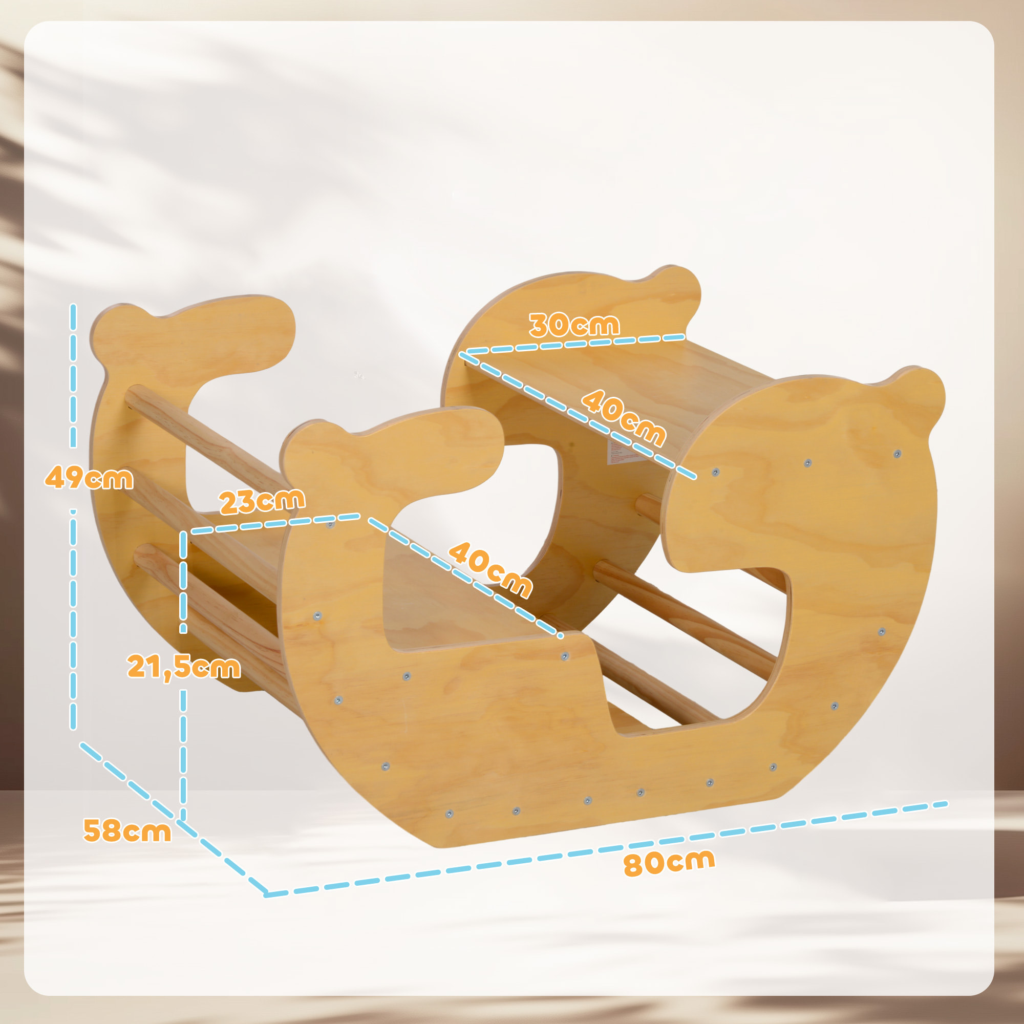 Arche d'escalade enfant bureau 2 en 1 bois pin naturel