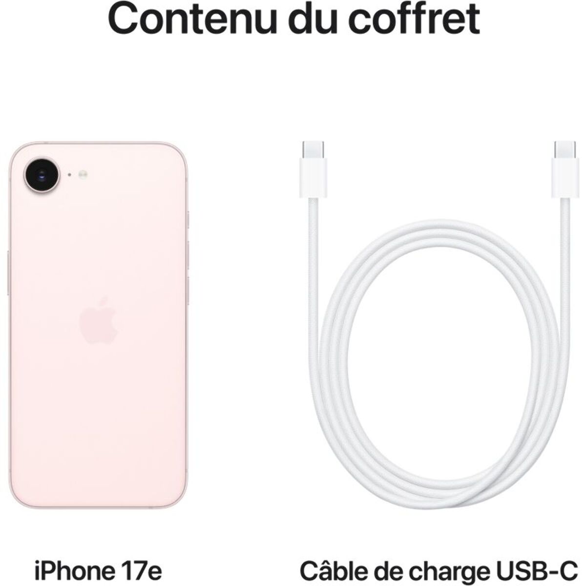 Smartphone APPLE iPhone 17e Rose Pastel 256Go