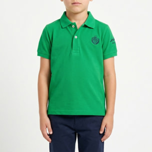 Polo basic con logo ricamato