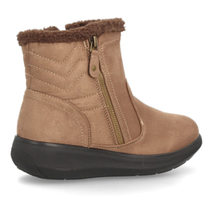 Botines cálidos con cremallera lateral para mujer